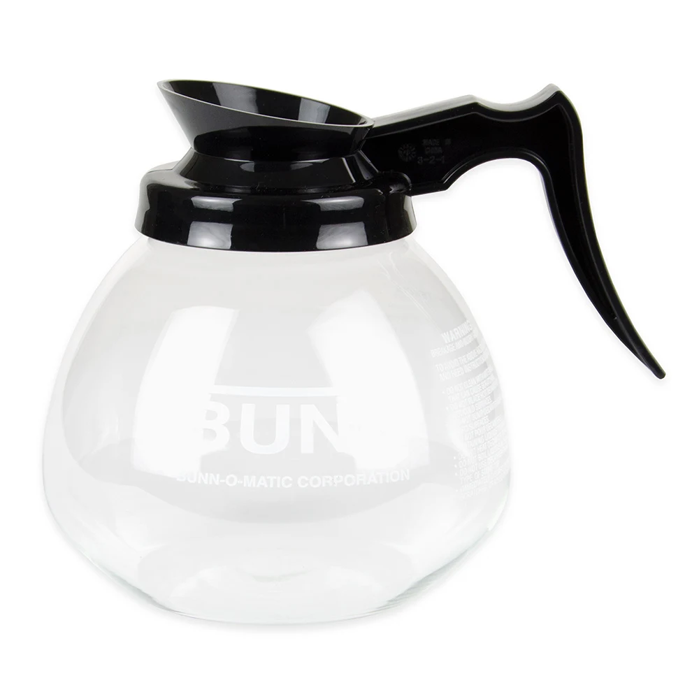 64 OUNCE COFFEE DECANTER, BLACK HANDLE