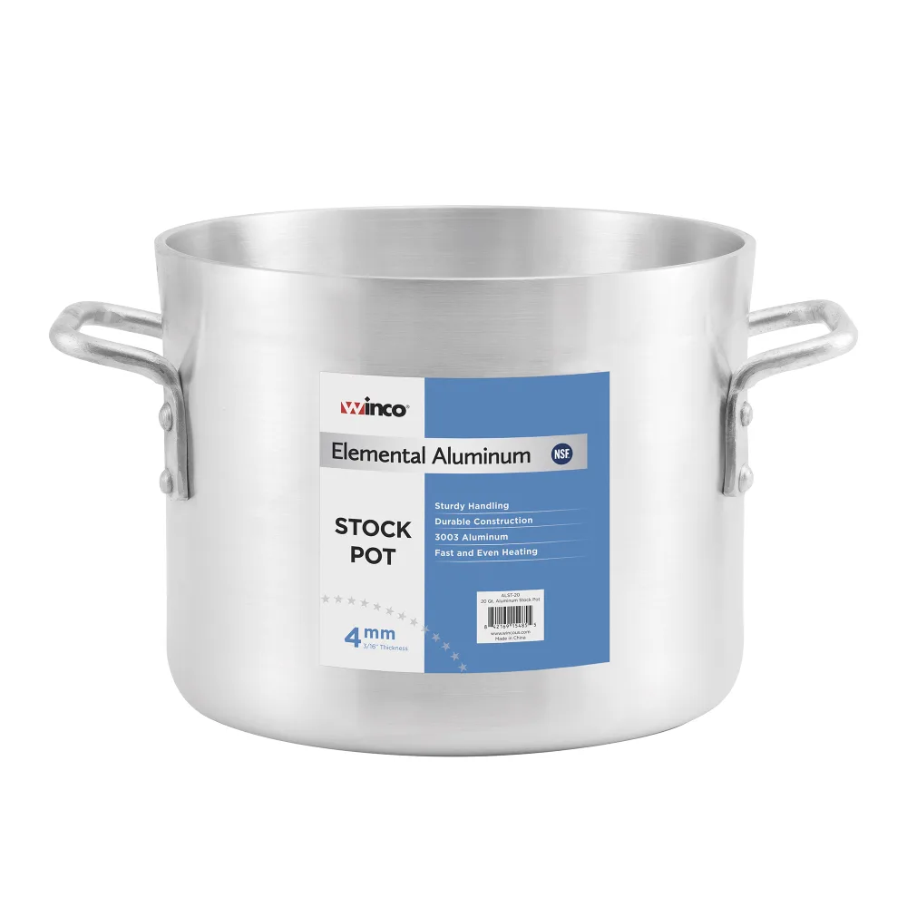 20 QUART STOCK POT, ALUMINUM