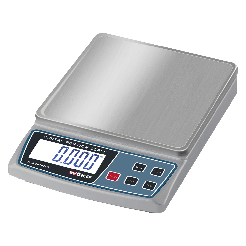 22 lb Digital Portion Control Scale - 6" Square Platform, Stainless Steel