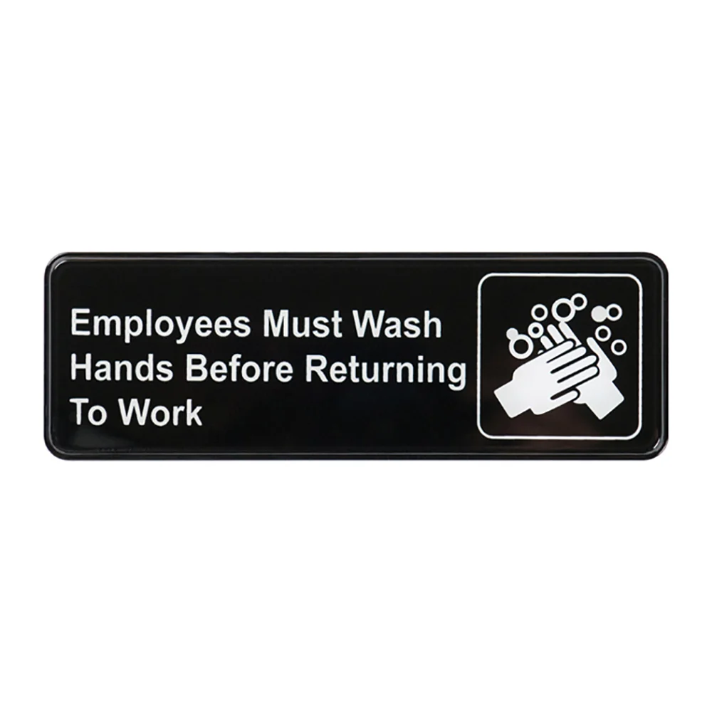 EMPLOYEES MUST WASH HANDS BEFORE RETURNING TO WORK Sign