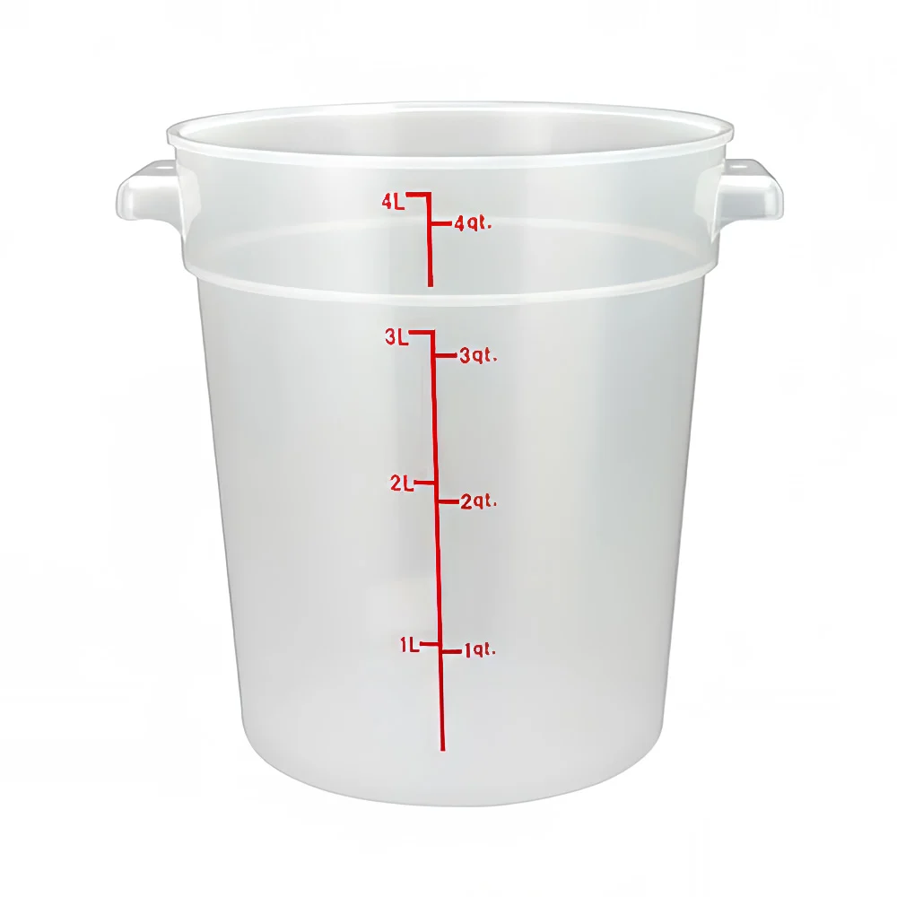 4QT ROUND STORAGE CONTAINER, POLYPROPYLENE